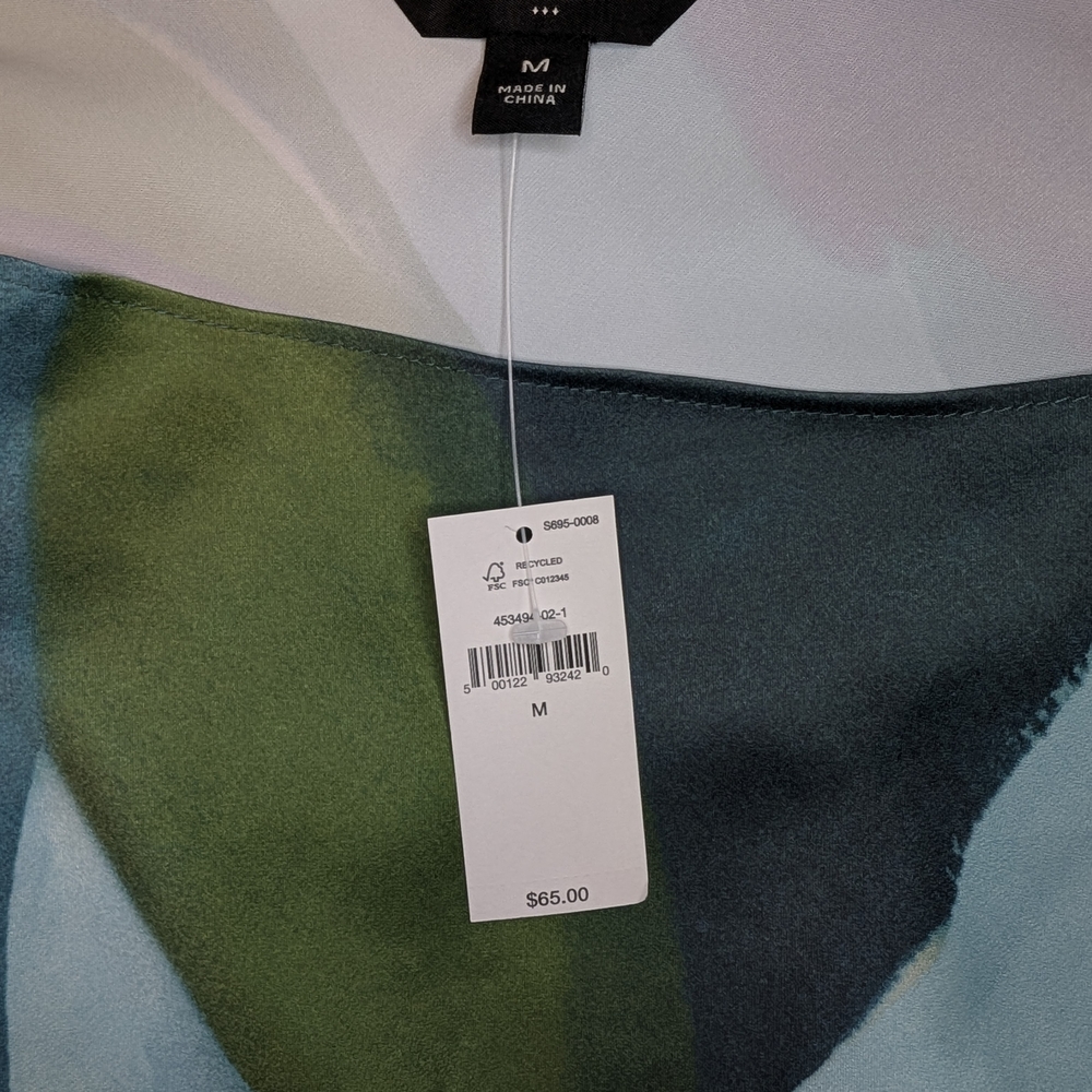 Banana Republic Artistic Blue Green Sleeveless Tank - Picture 4 of 4